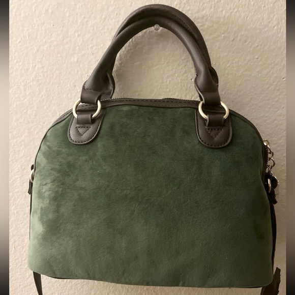 NWT Juicy Couture Green/Chocolate Hertiage Dome Satchel $99 - Picture 2 of 5